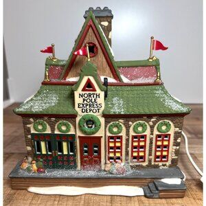 Department 56 North Pole Series "North Pole Express Depot" Christmas Village